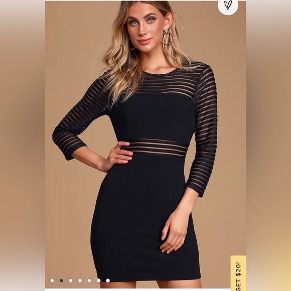 Lulus Dresses & Skirts - Perfect Mesh Black Bodycon Dress